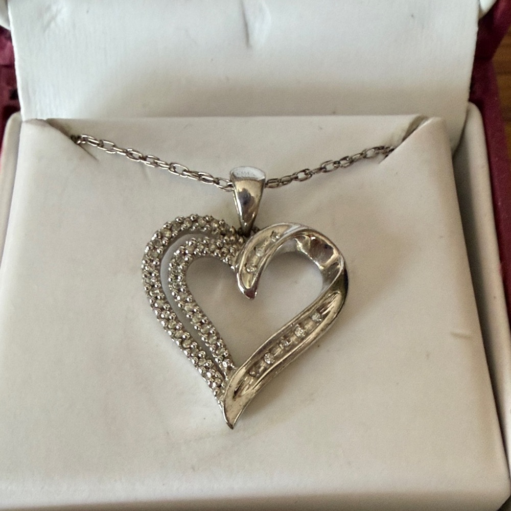Helzberg Diamonds Silver Heart Necklace